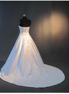 Satin Embroidery Modest Bridal Gown IMG_3254