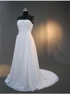 Strapless Chiffon Western Bridal Gown with Corset Back IMG_3249
