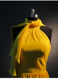 Uniques Halter Celebrity Dresses Yellow IMG_3430