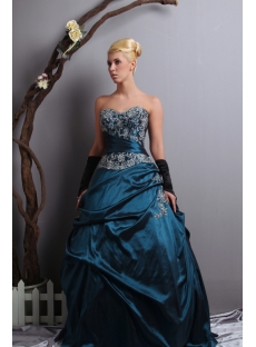 Teal Long New 2013 quinceanera dresses with Sweetheart SOV113010