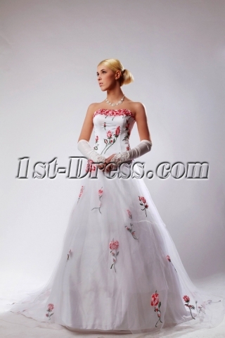 2013 Beautiful Wedding Dresses with Embroidery Flowers SOV110024