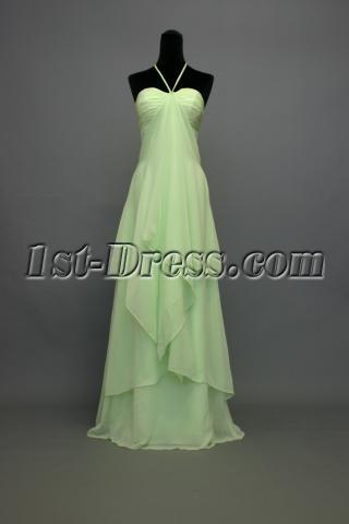 Apple Green Halter Empire Plus Size Maternity Prom Dress IMG_7305