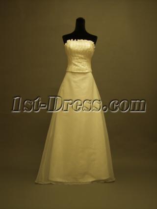 Detachable Train Column Bridal Gown P8310662