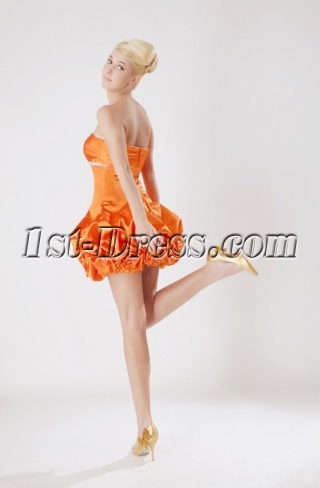 Floral Orange Mini Length Short Quinceanera Dresses with Sweetheart SOV113001