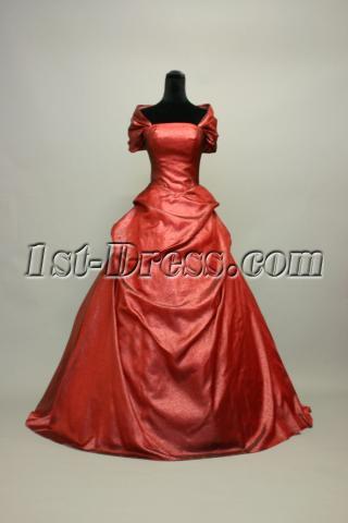 Red 2012 Floor Length Formal Bridal Gown with Shawl IMG_7112 