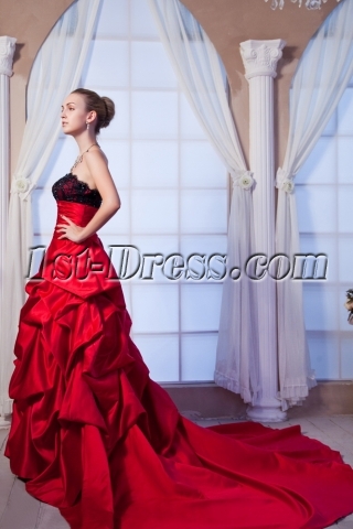 Red and Black Gentle Bridal Gown IMG_0134