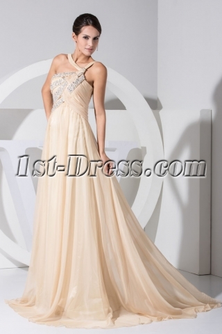Romantic Empire Plus Size Sexy Evening Dress with Train WD1-036