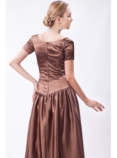 2012 Brown Vintage Bridesmaid Dress with Short Sleeves IMG_1210