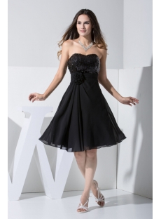 2013 Sweetheart Short Black Sequin Casual Prom Dress WD1-013