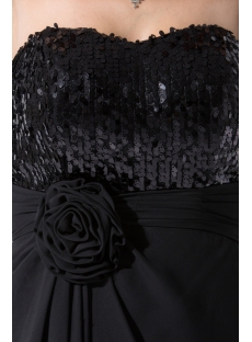 2013 Sweetheart Short Black Sequin Casual Prom Dress WD1-013