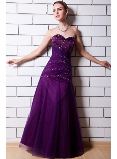 2013 Wonderful Purple Sweetheart Evening Dress with Corset IMG_0623