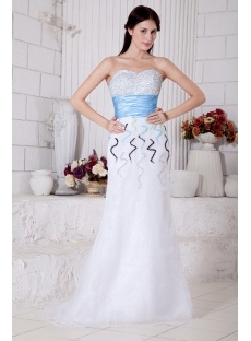 Beaded Column Fashion Colorful Evening Dress with Waistband IMG_7643