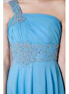 Beaded One Shoulder Turquoise Blue Charming Evening Dress 2013 IMG_7304