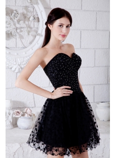Black Mini Length Cocktail Dress with Spot IMG_7401