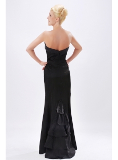 Black Simple Sheath Floor Length Evening Dress 2012 SOV111011