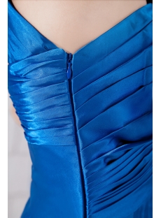 Blue Empire One Shoulder Pleats 2013 Long Prom Dress IMG_7286