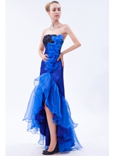 Brilliant Royal High-low Sweet 16 Prom Dress IMG_9747