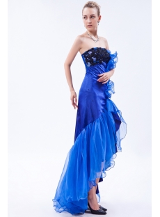 Brilliant Royal High-low Sweet 16 Prom Dress IMG_9747