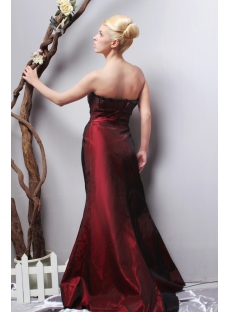 Burgundy Strapless Elegant Plus Size Prom Dress SOV111018