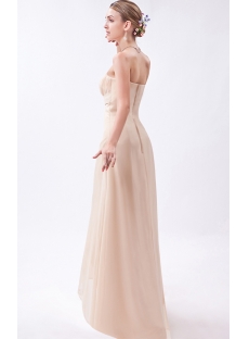 Champagne Strapless High-low Informal Prom Dress IMG_1150