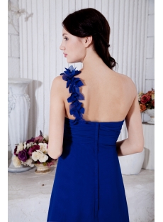 Charming Maternity Prom Dress Royal Blue with One Shoulder IMG_7330