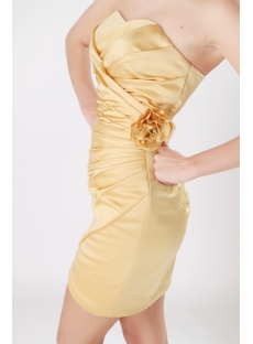 Cheap Gold Mini Length Homecoming Dress 2013 Spring Sov113003