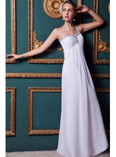 Chiffon White 2013 Empire Backless Beach Prom Dress IMG_1461