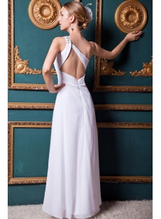 Chiffon White 2013 Empire Backless Beach Prom Dress IMG_1461