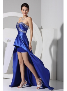 Cute Royal High-low Prom Dress with Train WD1-058