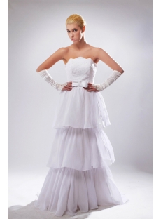 Empire Layers Casual Bridal Gown with Row SOV110005