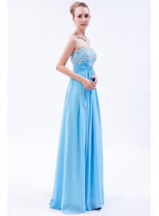 Exquisite Aqua Empire Long Pregnancy Evening Dress img_9683