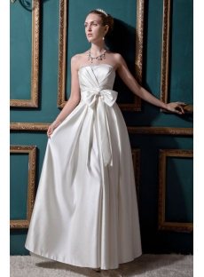 Floor Length Empire Affordable Wedding Dress IMG_0471