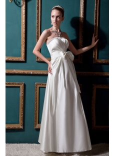Floor Length Empire Affordable Wedding Dress IMG_0471