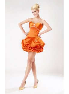 Floral Orange Mini Length Short Quinceanera Dresses with Sweetheart SOV113001