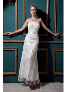 Fringed Ankle Length Western Casual Bridal Gown IMG_0453