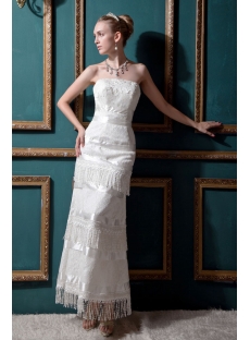 Fringed Ankle Length Western Casual Bridal Gown IMG_0453