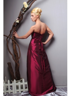 Fuchsia Taffeta Long Formal Modern Bridesmaid Dresses Discount SOV111012