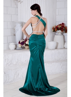 Green Criss Backless Sexy Summer Celebrity Gown Dress IMG_7729