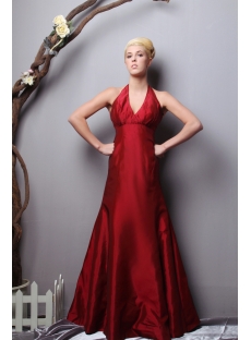 Halter Burgundy Long 2011 Prom Dresses in Wholesale Price SOV111013