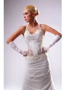 Halter Sexy Illusion Beach Bridal Gown in Summer SOV110010
