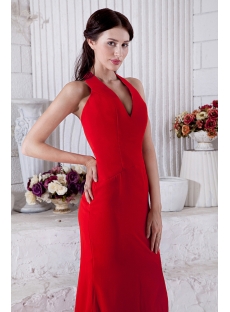 Halter V-Neckline Formal Red Evening Dresses IMG_6904