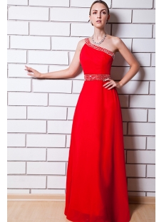 Honorable Red One Shoulder Amazing Prom Dresses IMG_0834