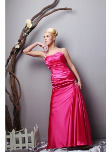 Hot Pink Plus Size Evening Dress with One Shoulder SOV111019