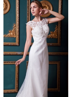 Illusion Back Vintage Style Wedding Dresses IMG_1426