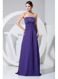 Long Royal Blue Strapless Mother of Bride Dresses Petite Size WE1-018-5