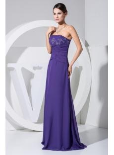 Long Royal Blue Strapless Mother of Bride Dresses Petite Size WE1-018-5