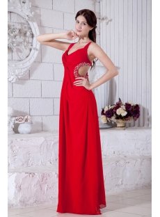 Red Chiffon Celebrity Dresses Cheap 2013 IMG_7796