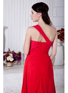 Red Chiffon Plus Size Club Dresses One Shoulder IMG_6857