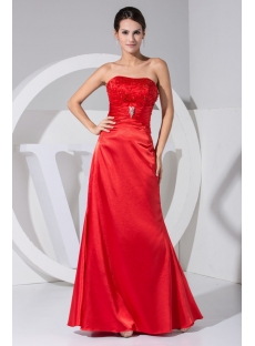 Red Long Mother of Bride Dresses with Lace Jacket WD1-045
