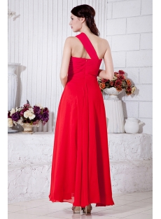 Red One Shoulder Ankle Length Graduation Dress IMG_6877